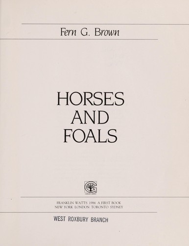 Cover for Horses and foals