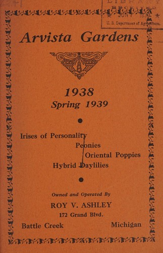 Cover for A catalogue of many new, rare, and fine irises, peonies, oriental poppies, hybrid daylilies, and some other standard varieties