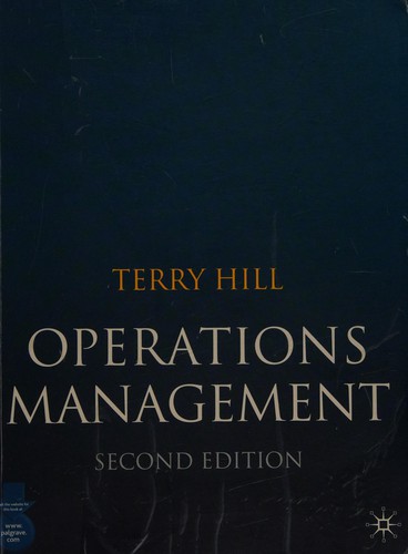 Cover for Operations management