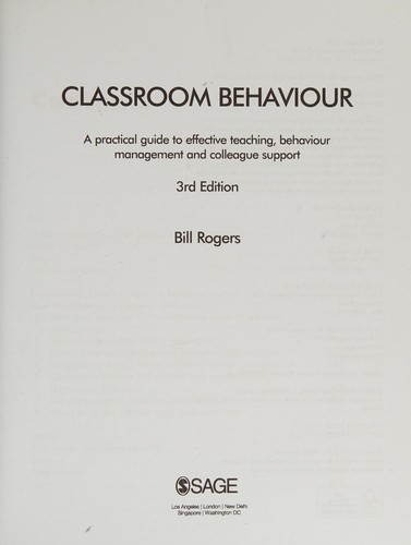 Cover for Classroom behaviour