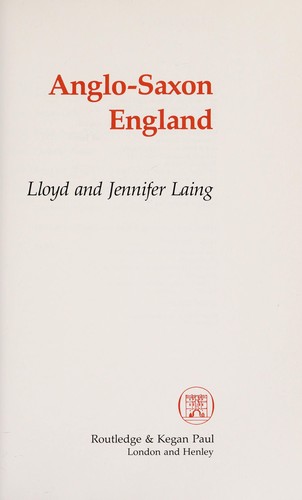 Cover for Anglo-Saxon England