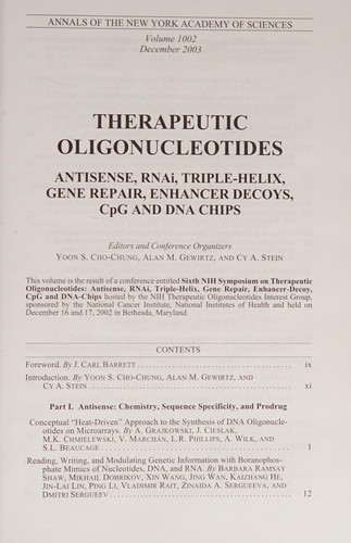 Cover for Therapeutic Oligonucleotides