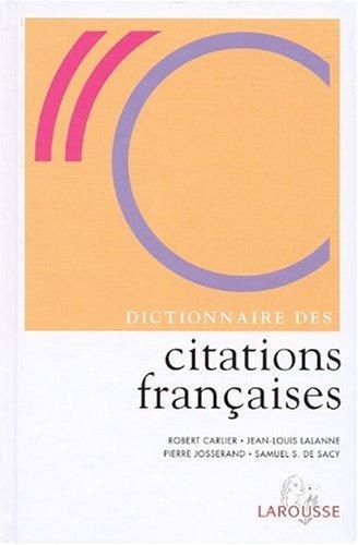Cover for Dictionnaire des citations françaises