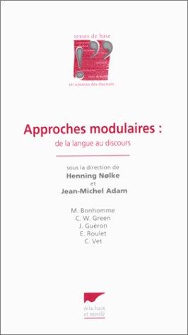 Cover for Approches modulaires