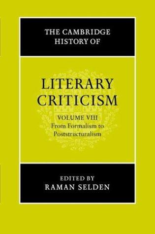 Cover for The Cambridge History of Literary Criticism, Vol. 8