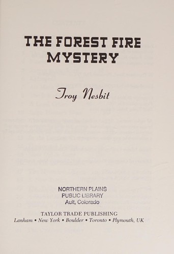 Cover for Forest Fire Mystery