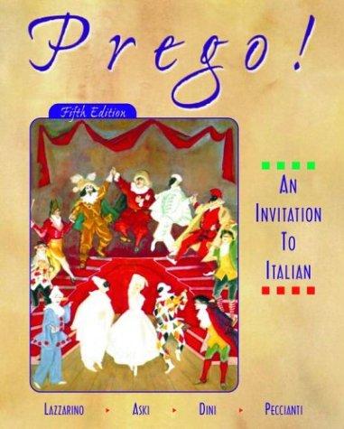 Cover for Prego! An Invitation to Italian (Student Edition + Learning Comprehenion Audio Cassette)