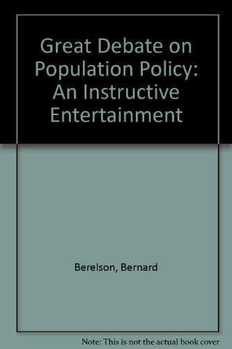 Cover for The great debate on population policy