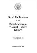 Cover for Serial publications in the British Museum (Natural History Library).