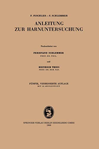 Cover for Anleitung Zur Harnuntersuchung