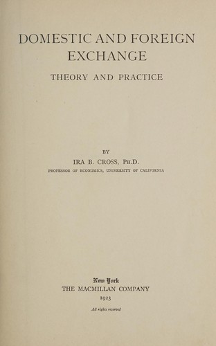 Cover for Domestic and foreign exchange