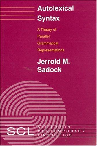 Cover for Autolexical Syntax