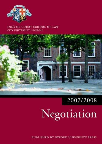 Cover for Negotiation 2007-2008