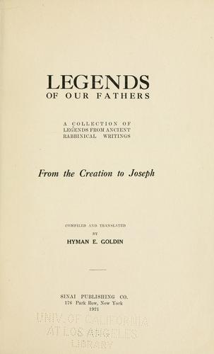 Cover for Legends of our fathers