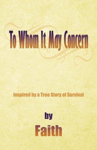 Cover for To Whom It May Concern