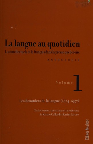 Cover for La langue au quotidien