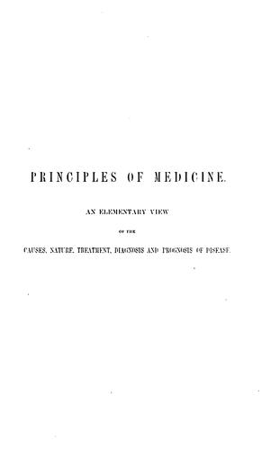 Cover for Principles of medicine c.2