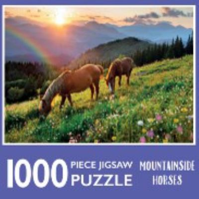 Cover for Mountainside Horses ( 1000 Piece Jigsaw Puzzle )