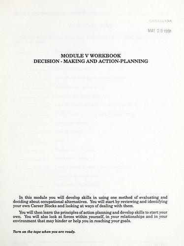 Cover for Module V workbook
