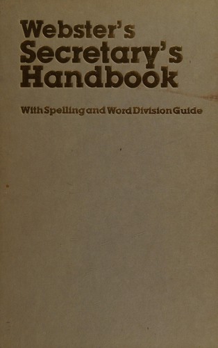 Cover for Webster's Secretary's Handbook, With Spelling and Word Division Guide