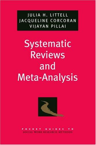 Cover for Systematic Reviews and Meta-Analysis (Pocket Guides to Social Work Research Methods)