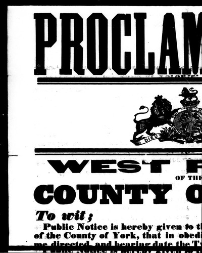 Cover for Proclamation