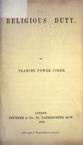 Cover for Religious duty.