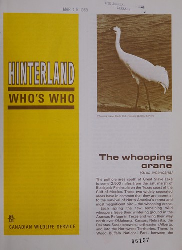 Cover for Hinterland who's who