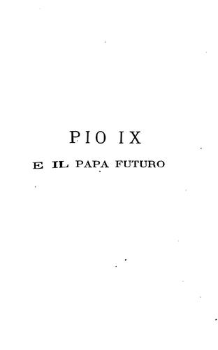 Cover for Pio IX e il papa futuro