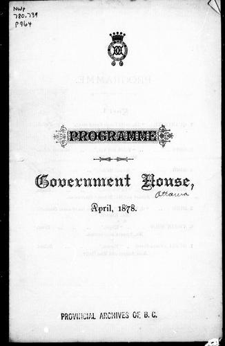Cover for Programme