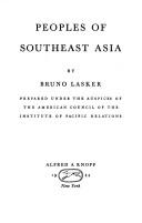 Cover for Peoples of Southeast Asia.
