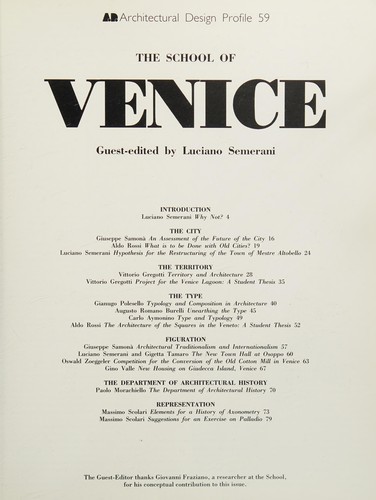 Cover for The School of Venice