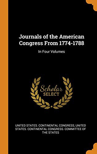 Cover for Journals of the American Congress from 1774-1788