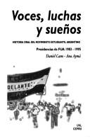 Cover for Voces, luchas y suenos