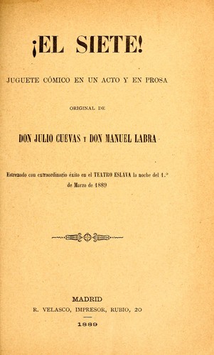 Cover for !El siete!