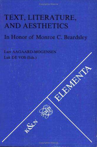 Cover for Text, literature, and aesthetics