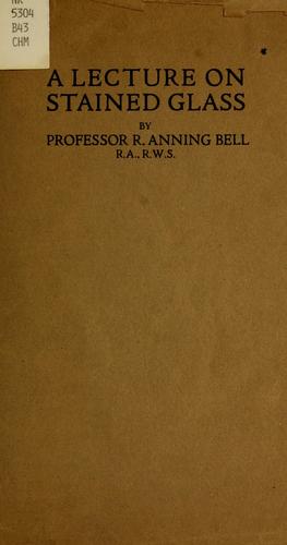 Cover for A lecture on stained glass