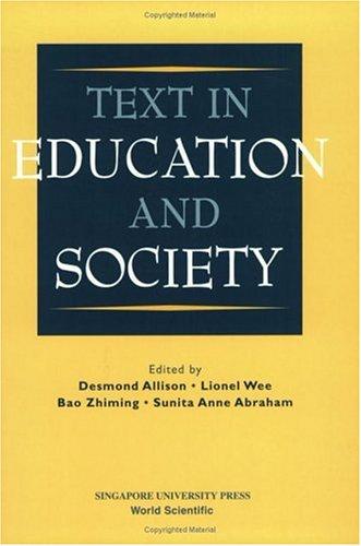 Cover for Text in education and society