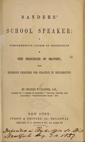 Cover for Sanders' school speaker