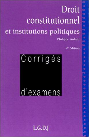 Cover for Droit constitutionnel et institutions politiques