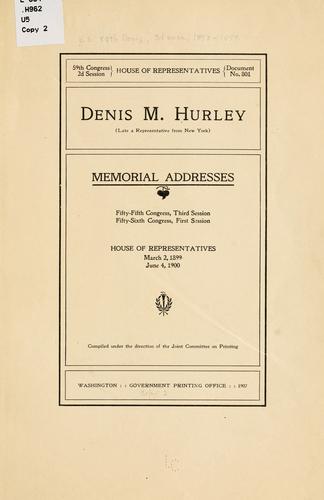 Cover for Denis M. Hurley