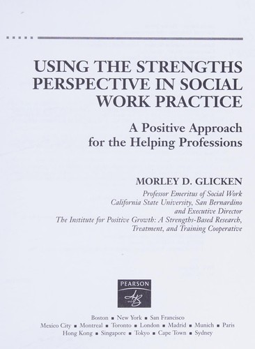 Cover for Using the strengths perspective in social work practice
