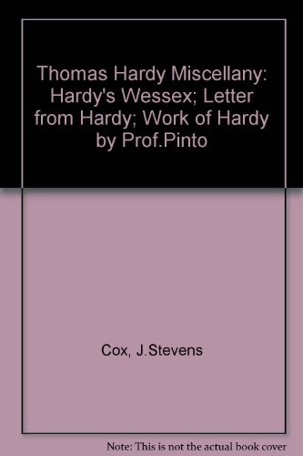 Cover for A Thomas Hardy miscellany