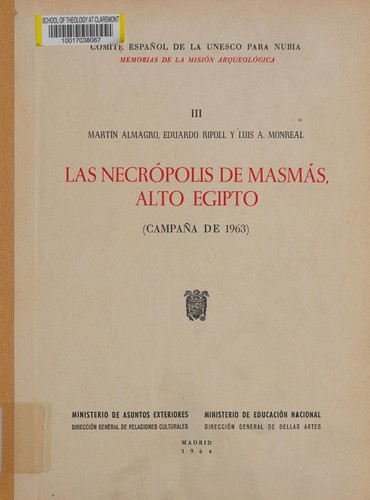 Cover for Las necrópolis de Masmás, Alto Egipto