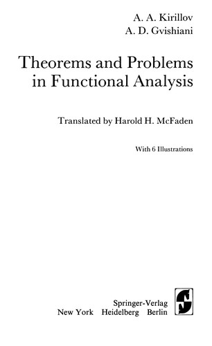 Cover for Theorems and problemsin functional analysis