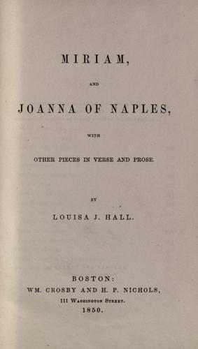 Cover for Miriam