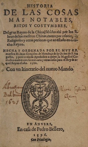 Cover for Historia de las cosas mas notables