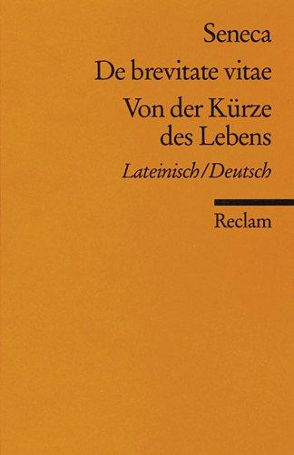 Cover for De brevitate vitae/Von der Kürze des Lebens