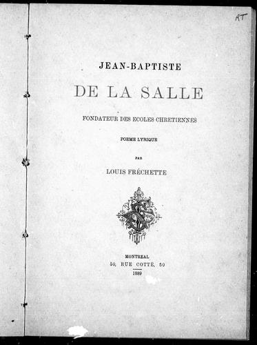 Cover for Jean-Baptiste de La Salle