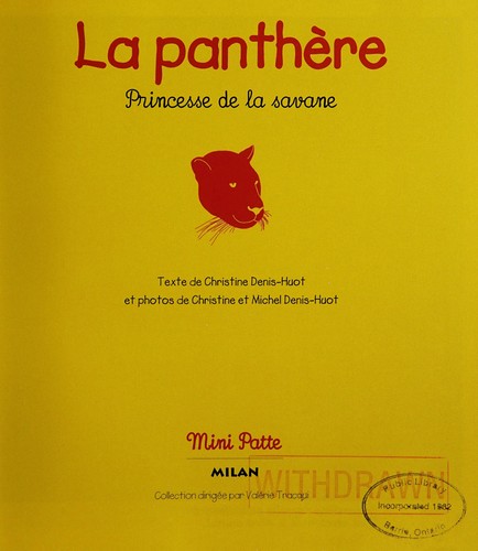 Cover for La Panthère 